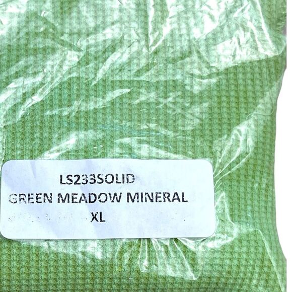 New! Daydreamer Women's Rebel Girl Cold Shoulder Thermal Crop Top Green XL NWT - Picture 8 of 13